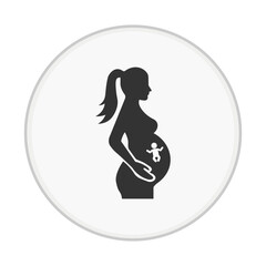 Solid Pregnant Woman Icon