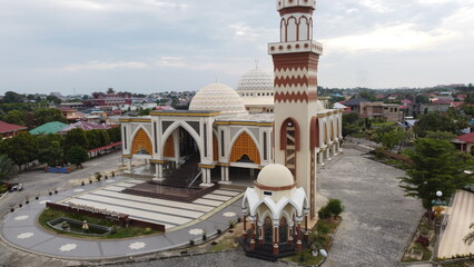 mosque in the tanjung balai karimun of riau island indonesia