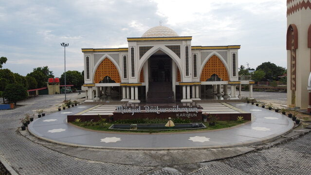 mosque in the tanjung balai karimun of riau island indonesia