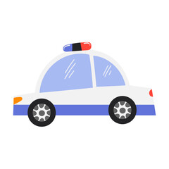 Illustration of a cartoon Police Car