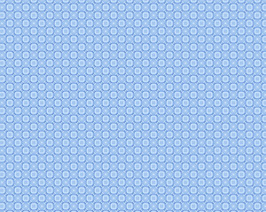 Seamless light blue geometric pattern background with small repeating circular and square shapes, 95 characters max