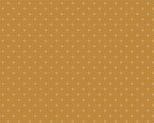 Seamless geometric pattern in shades of gold and brown with small repeating motifs, isolated on white background