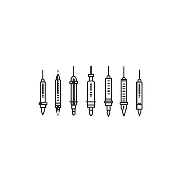 Electrosurgical Pencil line art depicting essential clinical tool