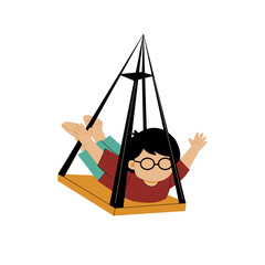 Child in Sensory Swing Hammock
