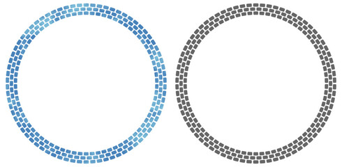 ビーズで作った可愛い三連のフレームサークル