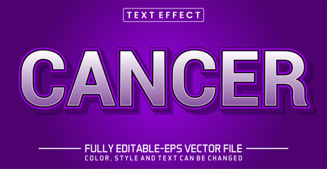 Cancer font Text effect editable