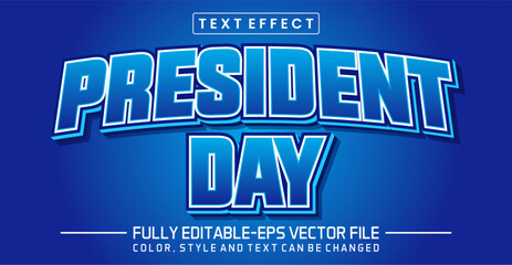 President day font Text effect editable