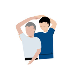 Assisted Arm Stretch Exercise