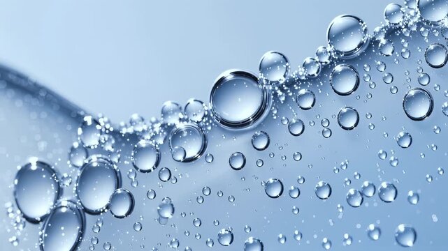 Hydrating Cosmetic Serum Droplets on Surface &ndash; Moisturizing Peptides and Panthenol Concept
