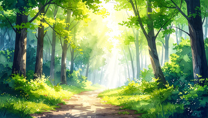 若葉の道_generated by AI