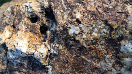 Natural Iron Ore Stone Surface with Earthy Colors