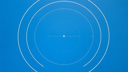 velodrome. Top-down view of concentric blue lines on a velodrome surface. event key visuals, club posters, designed for sports event promotions and stadium branding, used by event planners.
