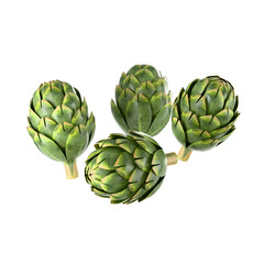 Fototapeta premium artichokes isolated on white