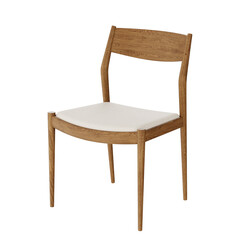 wooden chair isolated on white