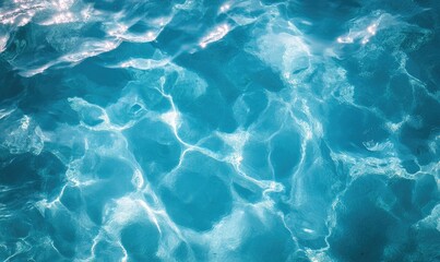 Close-up of clear blue water reflecting light