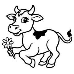 Fototapeta premium funny cow cartoon