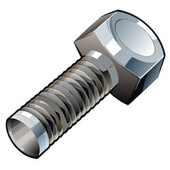 bolt and nut isolated