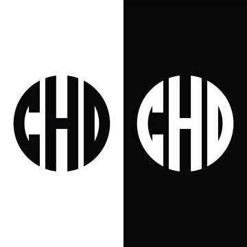 Circle CHD Monogram logo Stock Illustrations, Vectors and Clipart.