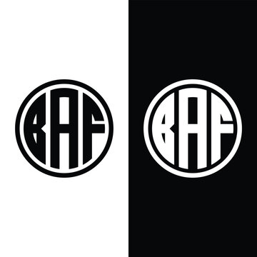 Initial BAF Letter Logo Creative Modern Stock Vector.