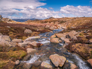 Mountain Scene With Stream Kosciuszko