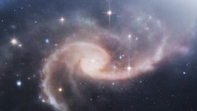  Galaxy Stars Pattern_&ldquo;Slow-moving starfield and nebula clouds, cosmic pastel hues,