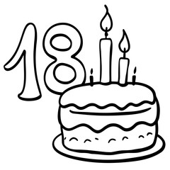 birthday cake with candles