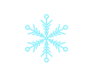 Minimal blue snowflake icon featuring clean geometric winter symmetry. Delicate seasonal design adds a crisp and modern touch to holiday visuals. Perfect for decorations, branding, and festive themes.