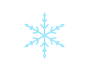 Minimal blue snowflake icon featuring clean geometric winter symmetry. Delicate seasonal design adds a crisp and modern touch to holiday visuals. Perfect for decorations, branding, and festive themes.