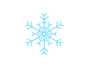 Minimal blue snowflake icon featuring clean geometric winter symmetry. Delicate seasonal design adds a crisp and modern touch to holiday visuals. Perfect for decorations, branding, and festive themes.