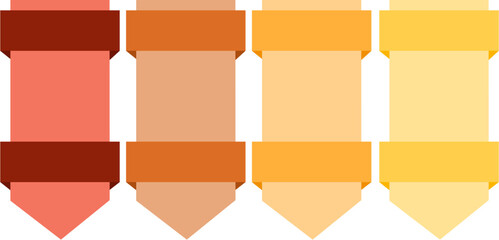 Set of four colorful infographic banners abstract geometric shapes for presentation or web design isolated on white background