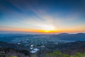 합천군 대암산의 일출