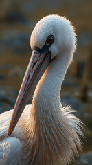 The stork dazzles with its keen gaze