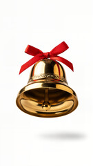 christmas bells with red ribbon