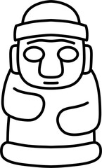 Obraz premium 돌하르방 흑백