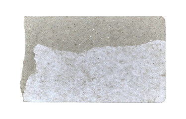 Torn white brown kraft paper in transparent background png