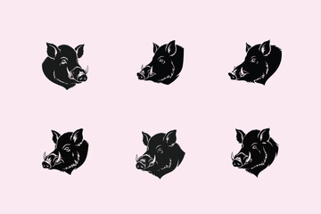 Pattern of black trash bags on a soft pink background simple studio shot