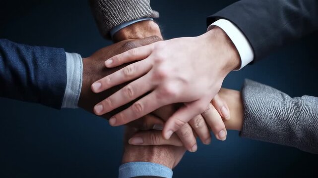 Celebrating unity through collaboration and teamwork with hands coming together in harmony and strength