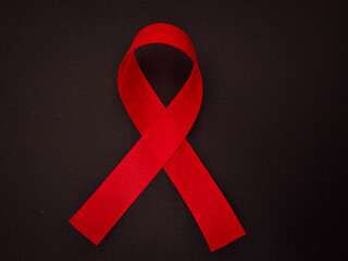 aids awareness ribbon. world AIDS day awareness. Healthcare and medicine concept.