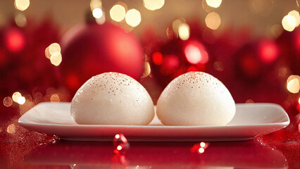 Fresh Japanese mochi dessert , food packaging, café menus, Japanese dessert advertising, minimalist branding, premium dessert branding, product catalogs, restaurant websites, Japanese cuisine promo