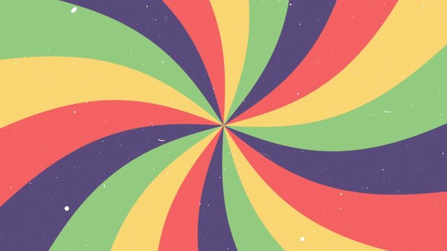 Retro groovy psychedelic swirl pattern vintage textured background vibrant colors