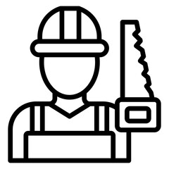 Carpenter Vector Icon Design