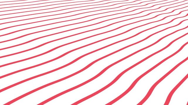 red stream line animation background