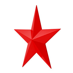Obraz premium Vibrant red star isolated on a clean white background, perfect for design