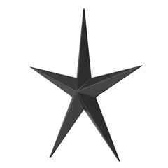 Obraz premium Black five-pointed star on a white background, perfect for design elements