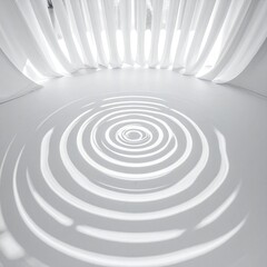Fototapeta premium Abstract interior, white, concentric circles