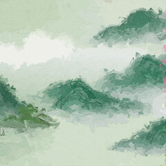 Various oil paintings, flowers, willows, lakes, streams, landscapes, figures, mountains, fairylands, plum blossoms