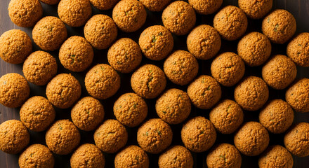 Delicious falafel balls tempting taste buds with authentic Middle Eastern flavor, perfect for healthy vegan meals and culinary adventures at your restaurant