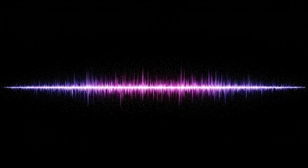 Abstract representation of a digital signal failure, showing a flat, empty frequency wave on a dark screen, indicating silence or zero activity ,geometric ,background ,scientific