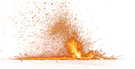 Fire and flames in the dark night background