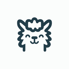 Fototapeta premium Happy Lama Logo